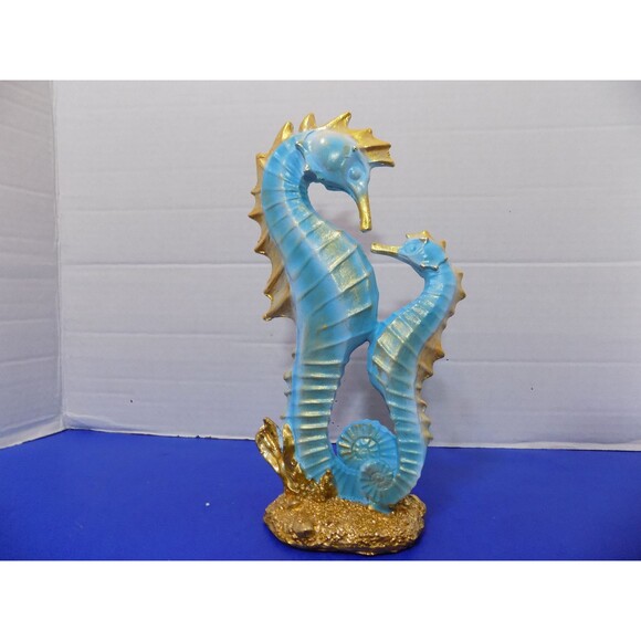 NEW Seahorse Statue Figurine Coastal Home Decor Nautical Fish - Picture 3 of 4